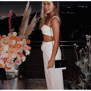 NWT! Fun & flattering flared white pants